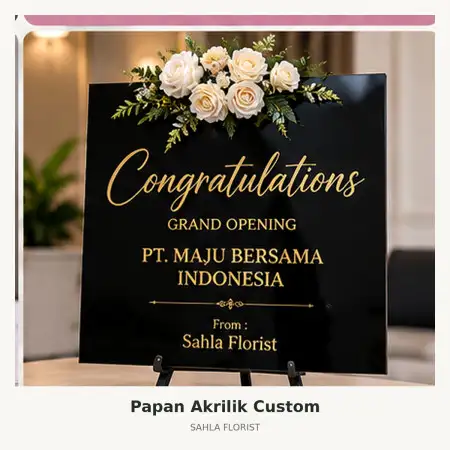 Papan Bunga Akrilik Kalimalang